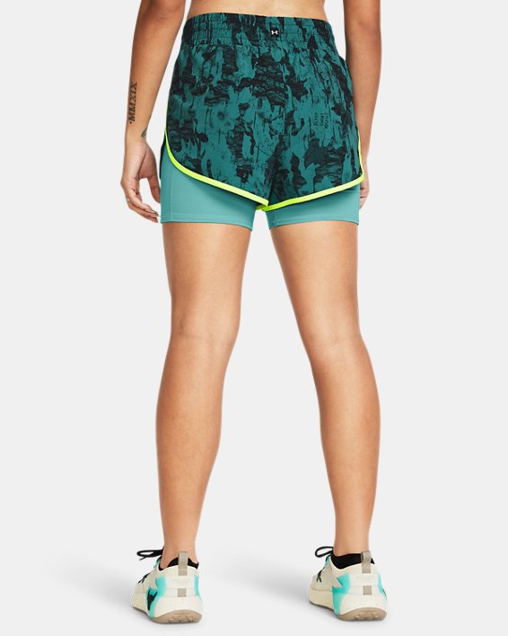 Women's Project Rock Leg Day Flex Printed Shorts in Green image number 1